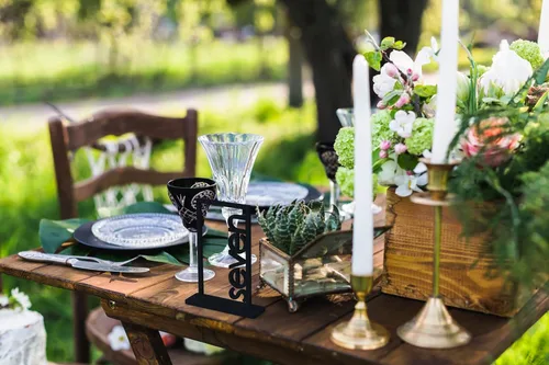 Vista 6 de DAOLA Números de mesa de madera del 1 al 10 – Letreros de números de mesa de boda con soporte, perfectos para eventos de fiesta y recepción