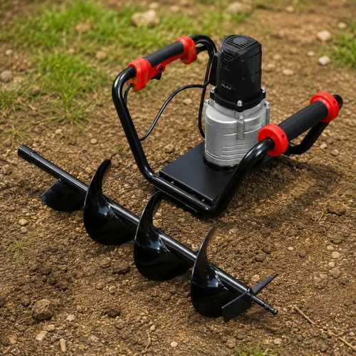 Vista 6 de XtremepowerUS 1500W Post Hole Digger Earth Auger Hole Digger Electric Auger Herramientas de excavación Auger con 6 "Digging Auger Bit Set