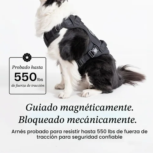 Vista 7 de Fei & Eve Arnés táctico para perro, hebilla magnética MagEase con panel