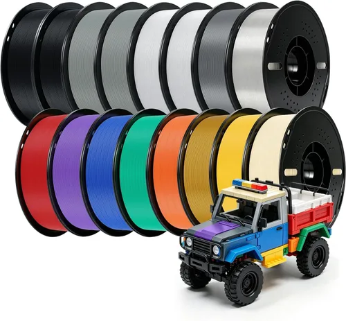 Vista 23 de Kingroon Filamento de impresora 3D PLA Plus (PLA+), 10 rollos, precisión dimensional +/- 0.001 in, carrete de 22 libras (22 libras), 0.069 in, negro