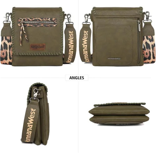 Vista 3 de Montana West Bolso cruzado para mujer, bolso de hombro con ajustable
