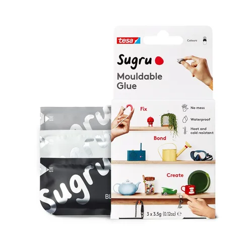 Vista 9 de Sugru Pegamento moldeable, pegamento multiusos para fijación y fabricación creativas, color negro, paquete de 3