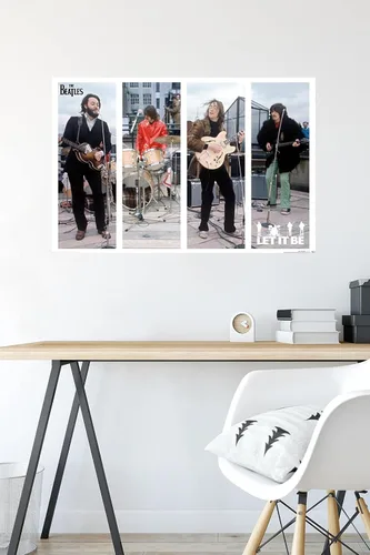 Vista 5 de The Beatles - Póster de pared Let It Be Bars, 22.37 x 34.00 pulgadas, paquete de póster y montaje