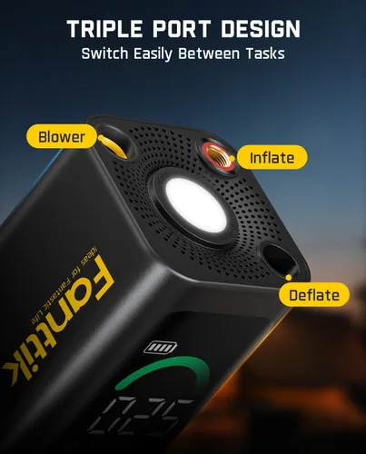 Vista 3 de Fanttik X10 Inflador de Neumáticos Cruz Compresor de Aire Portátil, Bomba de Aire de Inflado/Desinflado Rápido, Inflador Inalámbrico de 150PSI