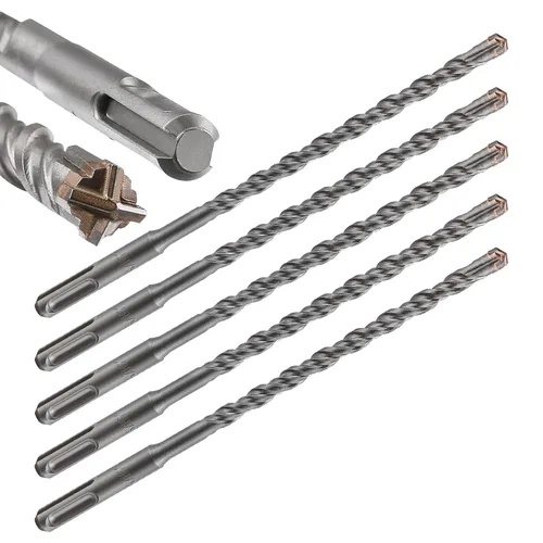 Vista 18 de Wensilon Broca para hormigón, 1 unidad, 1 pulgada x 10 "-8 pulgadas, material de carburo de doble rosca de tipo cruzado, adecuado para hormigón