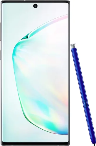 Vista 3 de Samsung Galaxy Note 10, Aura Glow, 256GB Note10, desbloqueado de fábrica, teléfono celular, garantía estadounidense, brillo Aura (plata)