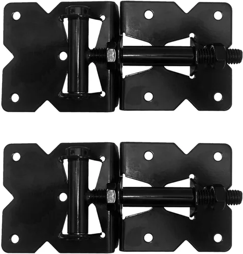 Vista 8 de Bisagra de puerta de acero inoxidable blanco para vinilo, esgrima de PVC - CAJA Cantidad 12