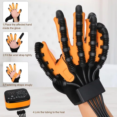 Vista 3 de Guantes de artritis mejorados, equipo multifuncional de terapia de mano para recuperación de accidentes cerebrovasculares, máquina masajeadora