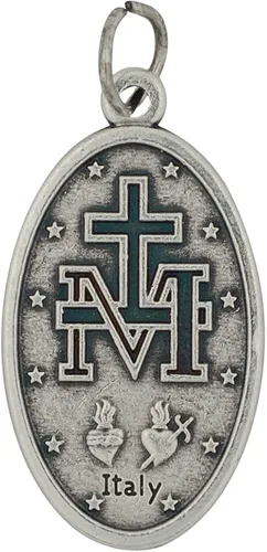 Vista 3 de Paquete de tres medallas milagrosas Metal plateado Ideal para joyas religiosas DIY Incluye anillos de salto Regalo católico para primera