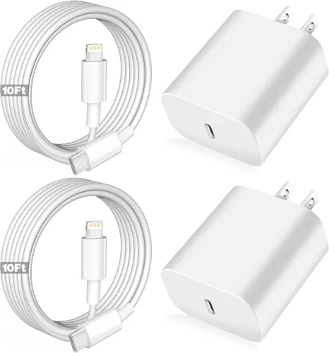 Vista 10 de Carga rápida para iPhone 17 y 16, paquete de 20 W, bloque de carga USB C de Apple con cable de carga USB C a C de 6 pies para iPhone 17 Pro max/17