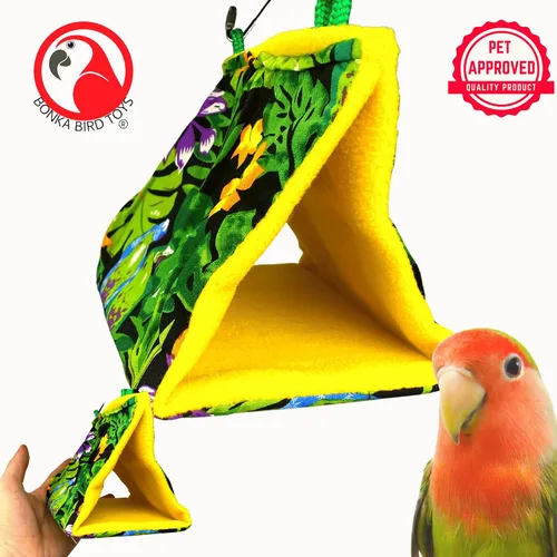Vista 2 de 1689 Bonka Happy Hut Bonka Bird Toys Tela Suave Colorido Parrotlet Budgie Cockatiel Periquito