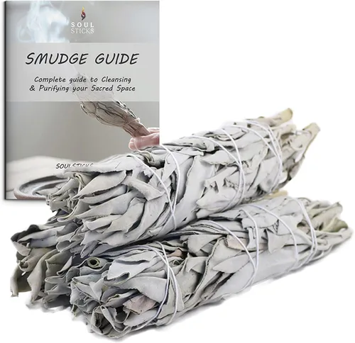 Vista 12 de Ancient VEDA - Varillas de salvia blanca de 4 pulgadas a granel con guía de inicio (paquete de 12) Varillas para manchas de salvia para limpieza