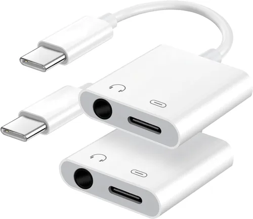Vista 7 de Seulliya Adaptador USB C a 3.5mm para Auriculares y Cargador, Divisor 2-en-1 de Audio y Carga Rápida para Apple iPhone 17/16/15/Pro/Pro Max, iPad
