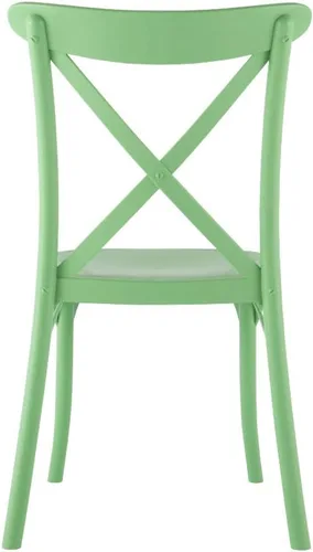 Vista 8 de Lagoon Toppy X - Silla de comedor apilable de resina blanca, 2 piezas/juego Blanco