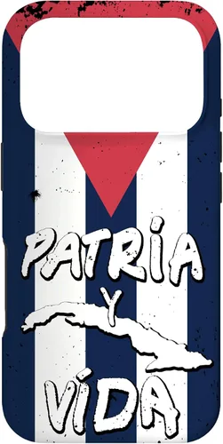 Vista 30 de Patria y Vida Cuban Flag Cuba Roots - Carcasa para iPhone 17, color negro
