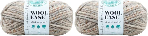 Vista 90 de Lion Brand Yarn - Ovillo de lana Wool-Ease Thick & Quick color fuerza aérea Super Bulky Wool Acrylic Blend Fiber for Soft Hats, Sweaters, Chunky