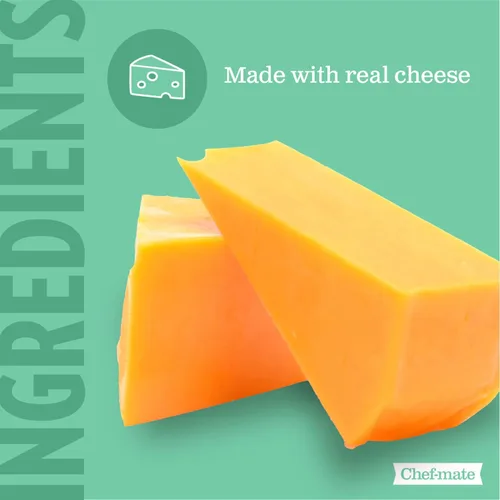 Vista 4 de Chef-mate Salsa básica de queso cheddar, comida enlatada para macarrones con queso, 6 libras 10 onzas (#10 lata a granel)