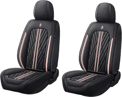 Vista 24 de Juego de fundas de asiento de automóvil de cuero nappa impermeables y transpirables de ajuste universal, cojín protector para vehículo automotriz