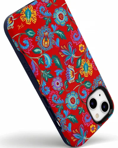 Vista 3 de Casely Funda para iPhone 15 Flores pintadas Frida Kahlo Floral Girly Funda atrevida Compatible con MagSafe