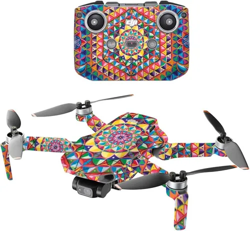 Vista 14 de MightySkins - Compatible con DJI Mini 2 Dron portátil - Morado antiguo Funda protectora de vinilo duradera y única Fácil de aplicar, quitar