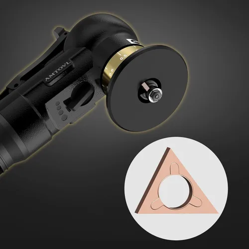 Vista 6 de AMTOVL 10 cabezales de corte triangular, ángulo C para máquina de biselado neumática, insertos de torneado de carburo para mini chaflán de aire