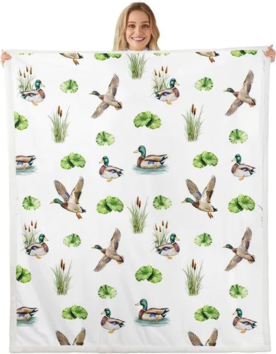 Vista 11 de Erosebridal Rooster Fleece Throw Blanket 40"x50" for Bedroom Living Rooms Sofa Couch,Chicken Farmhouse Sherpa Blanket,Wildflower Fuzzy Plush