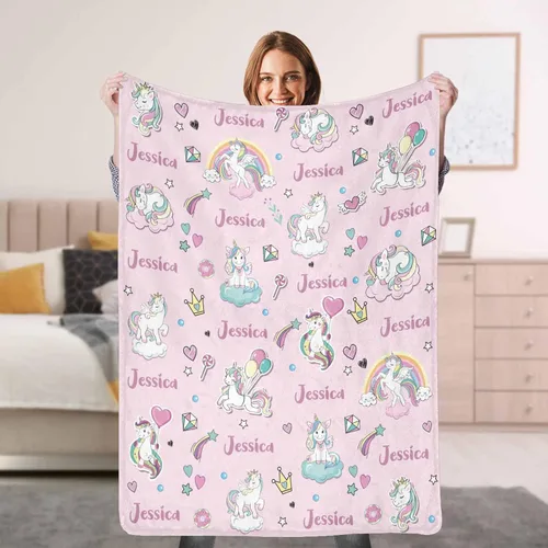 Vista 14 de Artsadd Manta de bebé personalizada para niñas y niños, mantas de bebé personalizadas con nombre, manta personalizada para niños, recién nacidos