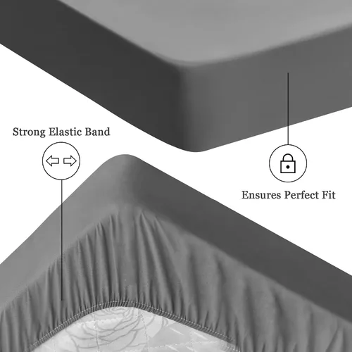 Vista 15 de Protector de colchón impermeable, suave y transpirable, lavable a máquina, sin ruido, con bolsillo profundo de 10 pulgadas, tamaño individual Borgoña