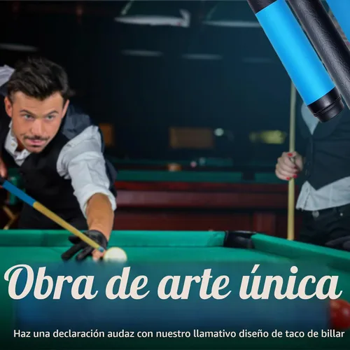 Vista 3 de Tacos de billar de 58 pulgadas, 2 palos de billar con agarre de cuero suave multicapa, juego de 2 palos de billar de madera de arce canadiense