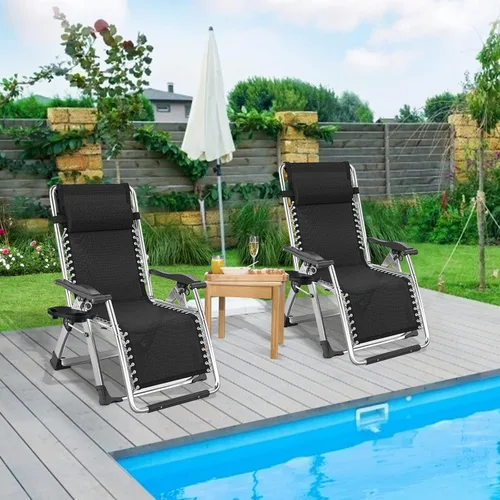 Vista 8 de ABORON Silla de Gravedad Cero, Sillas de Salón Plegables Premium para Césped y Exteriores, Sillas de Patio Reclinables Resistentes y Ajustables