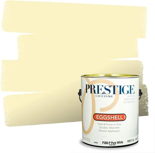 Vista 50 de PRESTIGE Pinturas de pintura exterior e imprimación en uno, 1 galón, plano, combinación comparable de Benjamin Moore* Pila de heno