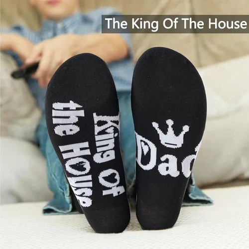 Vista 5 de Men's Fun Dress Socks Novelty Colorful Funky Fancy Funny Patterned Crew Casual Crazy Socks for Men Father