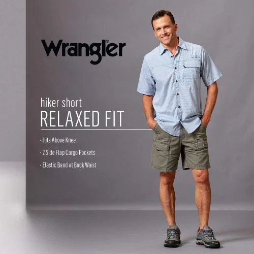 Vista 6 de Wrangler Authentics Pantalones cortos de lona para senderismo para hombre