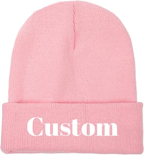 Vista 12 de Gorro de punto personalizado para invierno, añade diseño tu propio texto/logotipo/imagen Beanie Negro