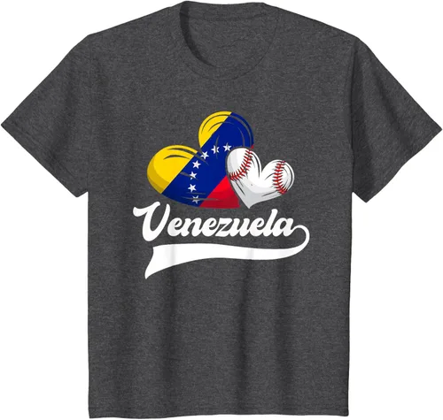 Vista 26 de Camiseta de béisbol venezolana con diseño de corazón y bandera de Venezuela, Negro