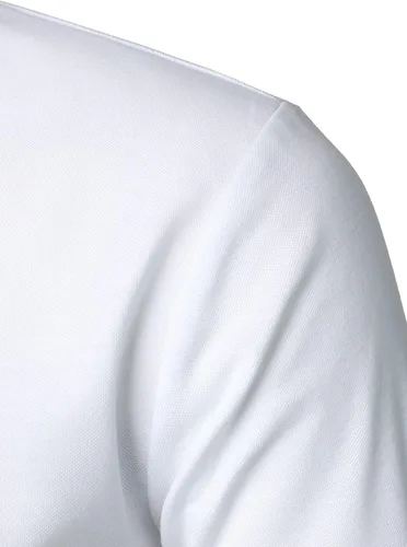 Vista 5 de HOOD CREW Polo para hombre, diseño básico, informal, con cuello en V