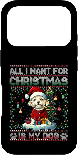 Vista 30 de Maltese Christmas Tree Lights Decorations Dog Lover Xmas Case for iPhone 17