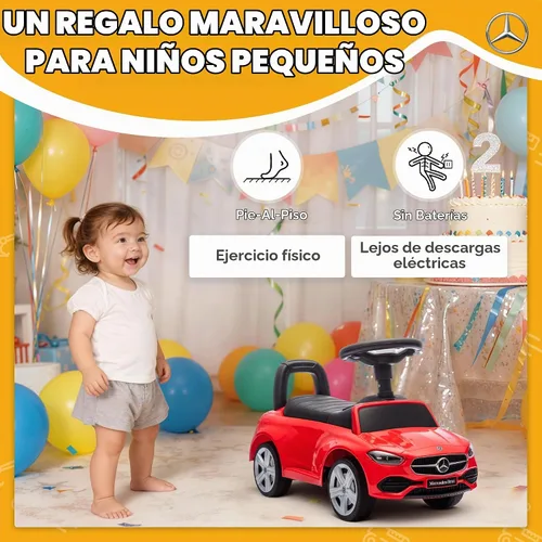 Vista 11 de Qaba Mercedes-Benz Clase C - Auto de paseo para niños de 18 a 36 meses Rojo