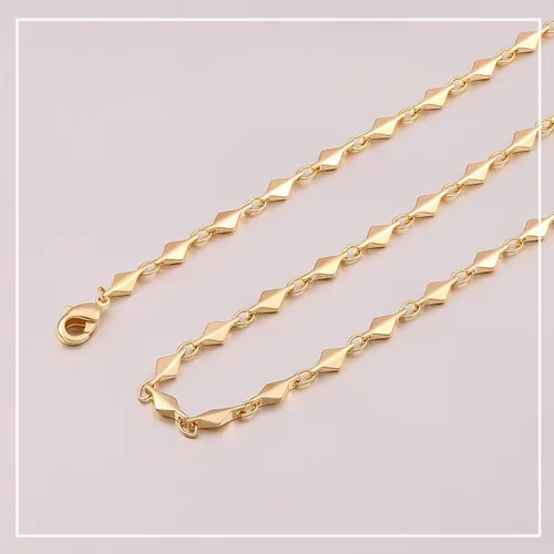 Vista 5 de Gargantilla de oro de 18 quilates, joyería delicada para mujeres de 16 pulgadas, con dije, cadena de eslabones