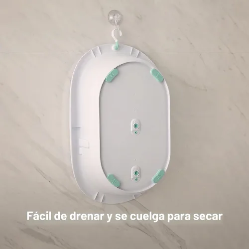 Vista 5 de Frida Baby Bañera de bebé 4 en 1 Grow-with-Me, bañera para recién nacidos a niños pequeños con asiento de baño extraíble y respaldo para soporte