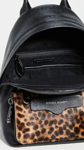 Vista 6 de Rebecca Minkoff Emma Mini Mochila convertible para mujer, leopardo haircalf), HF19GLHBB5-966