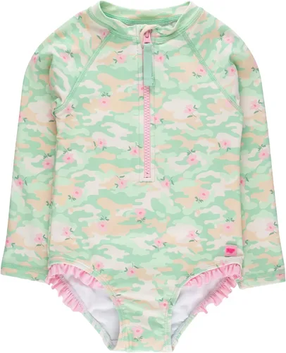 Vista 5 de RuffleButts® - Traje de baño de una pieza con protección anti-brotes para bebés y niñas, protección solar UPF 50+ 80% Nylon 20% Spandex, Hipster