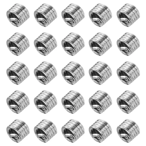 Vista 36 de uxcell 50 piezas de insertos de rosca de alambre 1/2-13 UNC 1D (1/2 ") 304 de acero inoxidable helicoidal tipo helicoidal kit de reparación de rosca