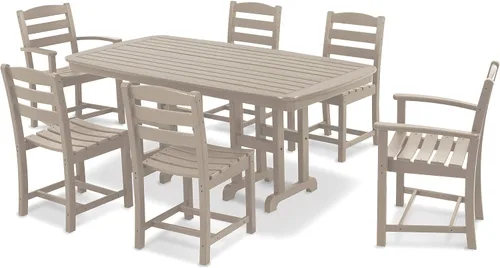 Vista 15 de POLYWOOD® La Casa Café - Juego de comedor, Aruba/Blanco