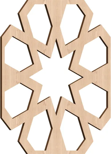Vista 12 de Jackson Decorative Fretwork Wood Wall Panels, Large, 23 3/8" W x 23 3/8" H x 1/4" T, Cherry