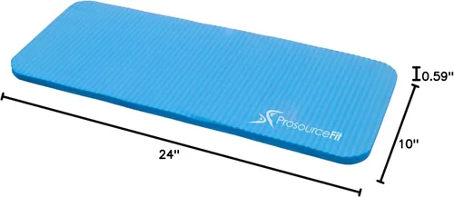 Vista 5 de ProsourceFit Rodillera y codera de yoga extragruesa de 15 mm (5/8”) se adapta a tapetes estándar para articulaciones libres de dolor en yoga