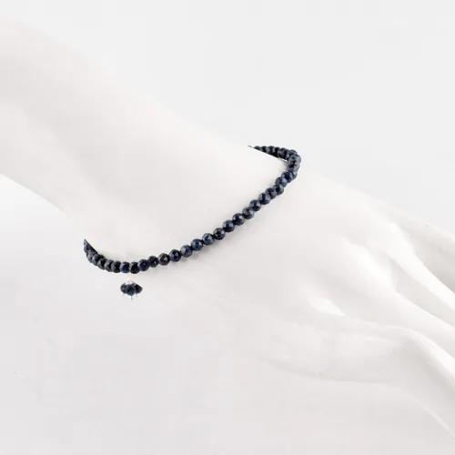 Vista 72 de Natural Gemstone Micro Round Beads Dainty Choker Bangle Bracelet, Handmade Jewelry for Women, Healing Chakra Crystals Silver Plated Chain 8 inch