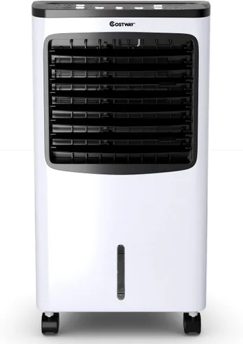 Vista 9 de COSTWAY Enfriador evaporativo, ventilador de refrigeración portátil con control remoto, 3 modos, función de temporizador de 3 velocidades y 7.5