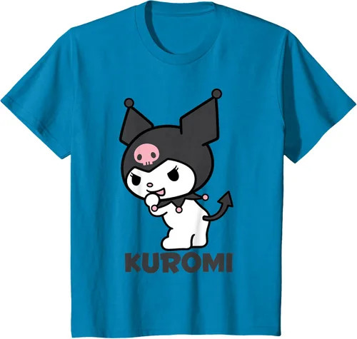 Vista 31 de Sanrio Kuromi - Camiseta con logotipo en la parte trasera Gris Oscuro