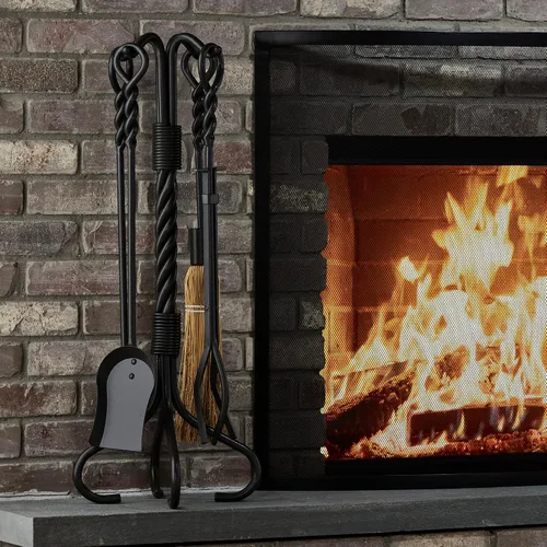 Vista 7 de UniFlame, F-1179, Olde World Iron Swirl - Juego de herramientas para chimenea
